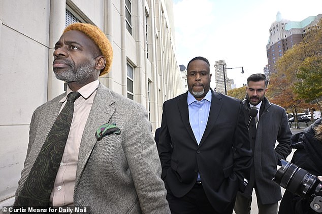 Damon Jones (pictured) arrives at court to be arraigned in the NBA's Mafia-led poker scandal