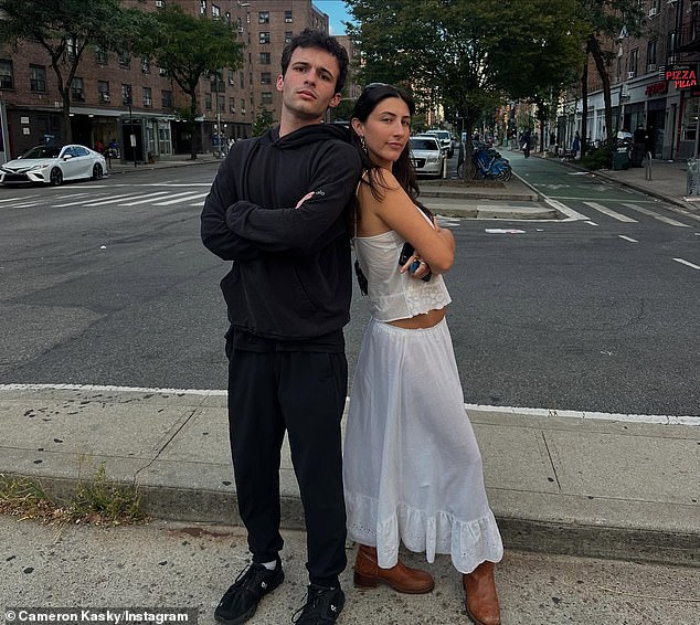 Kasky and a girlfriend pose in a recent social media picture