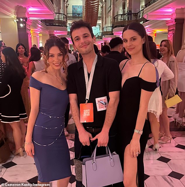 If he were to win, 25-year-old Cameron Kasky (pictured with two friends) would be the youngest member of Congress in history