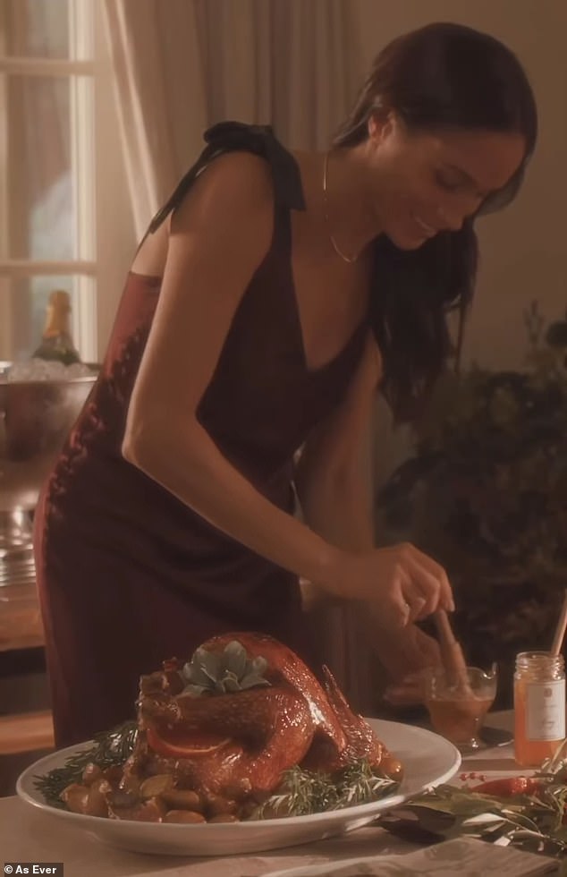 Meghan Markle wore nearly $200,000 worth of clothing and diamond jewelry in a new Thanksgiving promotional video posted on Instagram Wednesday for her lifestyle brand, As Ever