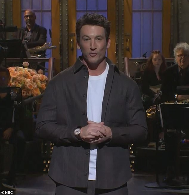 Miles Teller, 38, returned to host Saturday Night Live for the second time, the night after Halloween