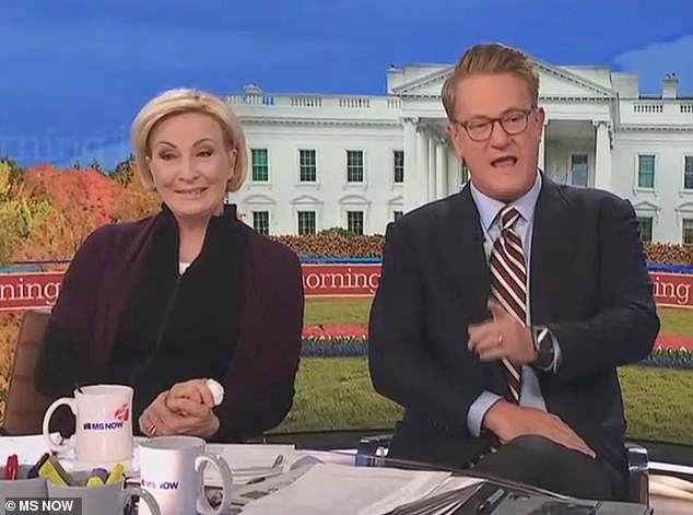MS Now star Joe Scarborough, 62, could not help but swear while speaking about Republicans' attempts to put a positive spin on a viral video from Democratic lawmakers to service members urging them to ignore 'unlawful' orders
