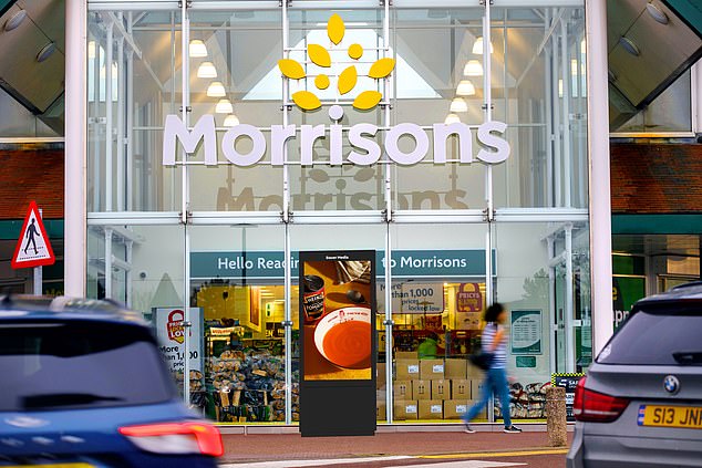 Going digital: From next year shoppers at Morrisons will be greeted with new digital advertising screens outside the supermarket chain's stores