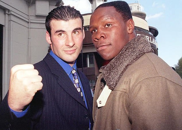 Chris Eubank Snr (right) promised to take Joe Calzaghe 'to the trenches' in their 1997 title fight