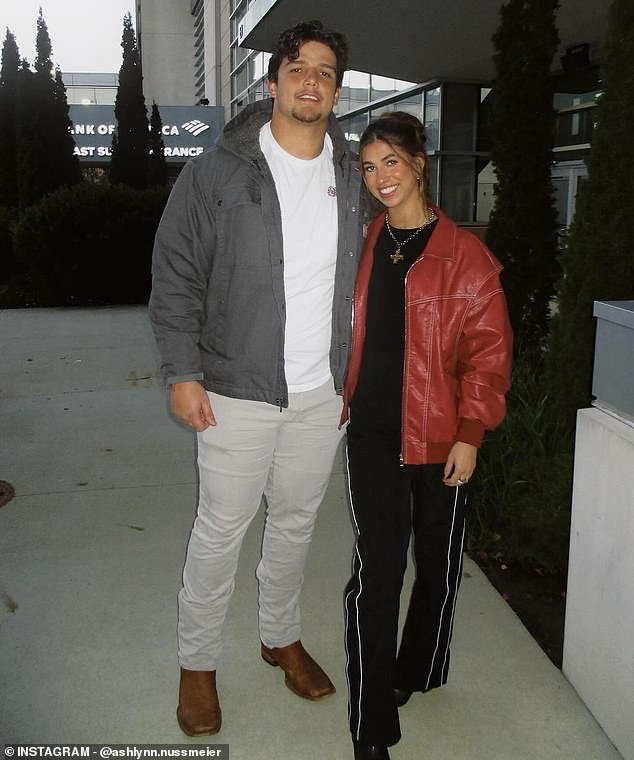 Fans were stunned to learn that Patriots lineman Will Campbell (L) is dating Ashlynn Nussmeier