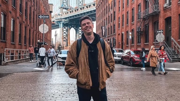 Travel blogger Charlie Pauly in New York. Pic: Charlie Pauly/Instagram