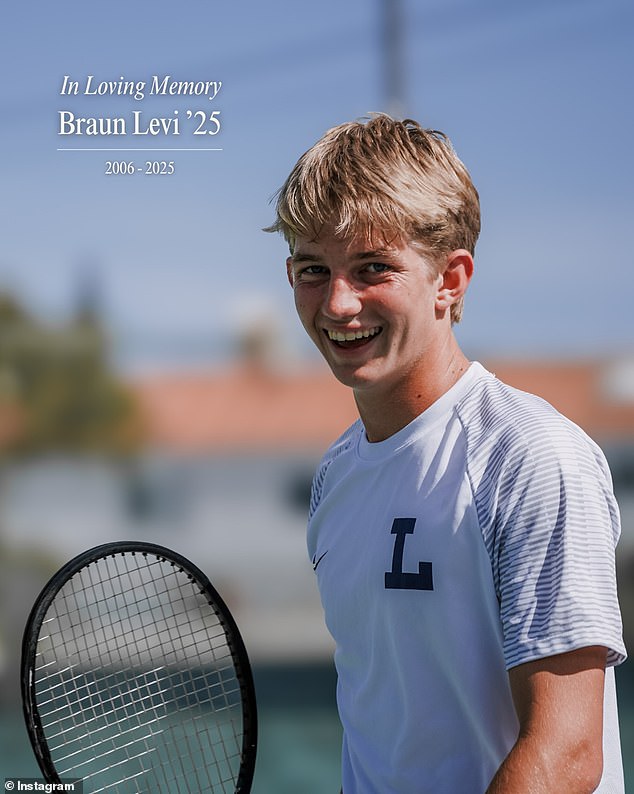 Braun Levi, 18, was struck and killed while crossing a street in Manhattan Beach, California with his friends on May 4