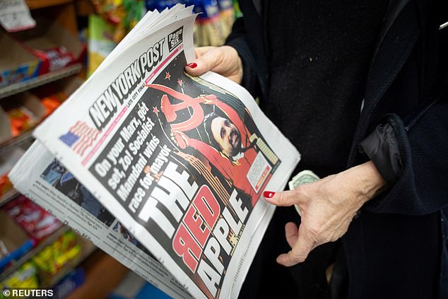 The New York Post described New York City as 'The Red Apple' after Mamdani's win