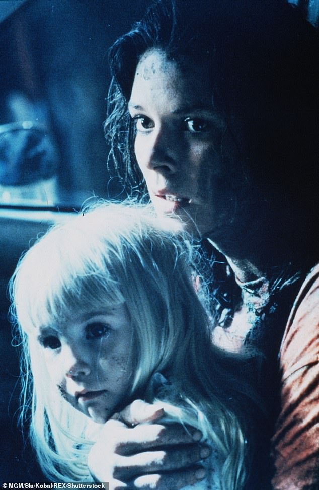 O'Rourke (pictured as a child in the movie) - who played Robins' little sister Carol Anne and became a horror icon for whispering the line 'They're here' - died suddenly at age 12 after being misdiagnosed with Crohn's disease