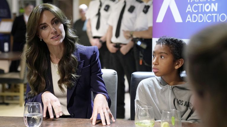 Kate during a 2023 visit to HMP High Down in Surrey with The Forward Trust. Pic: PA