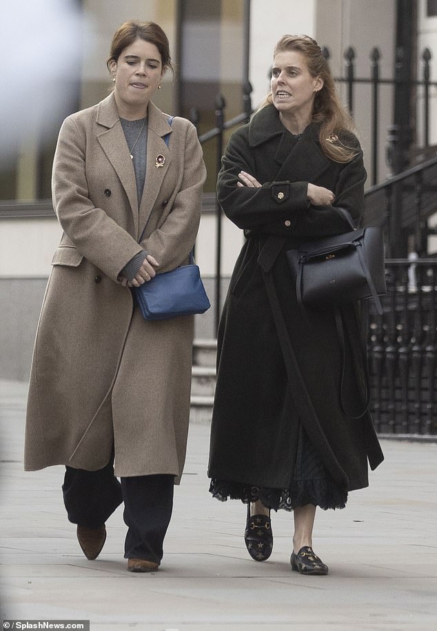 Princesses Beatrice and Eugenie were spotted together in London around the time the King formally stripped their father Andrew of his titles and his HRH