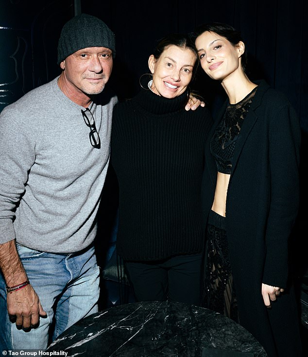 Rarely-seen country icon Tim McGraw, 58, stepped out with wife Faith Hill to support their nepo baby daughter Audrey as she performed at the Silver Lining Lounge in NYC on Thursday