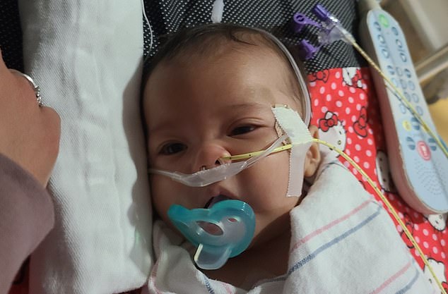 In Arizona, Stephen and Yurany Dexter filed a federal lawsuit alleging their daughter (pictured), referred to as E.D. in court documents, contracted botulism after consuming ByHeart formula used to supplement breast milk