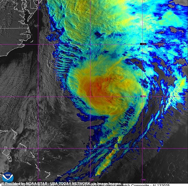 Hurricane Melissa has devastated Jamaica and Haiti, with officials estimating that it could take years for people to recover (Pictured: A satellite image of the storm as of 5 pm Thursday)