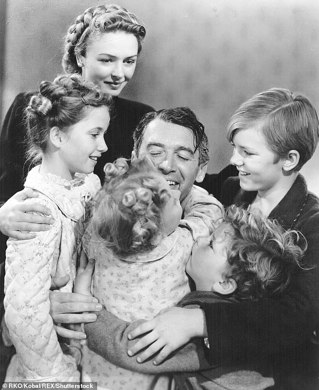 It's a Wonderful Life, directed by Frank Capra, stars James Stewart, whose character is saved by divine intervention