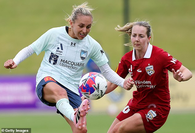 Adelaide midfielder Dylan Holmes (pictured, right) also expressed her frustration that the players are essentially part-time - but there is a 'full-time expectation'