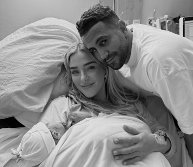 Riyad Mahrez and his wife Lucy Ward shared the first pictures of their newborn son