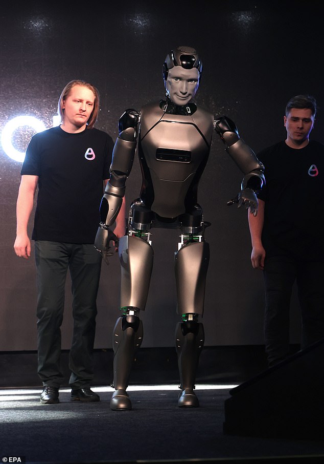 The developers said that the company had invested heavily in the robots face and technology to more closely mimic humans