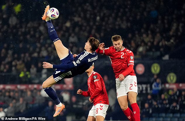 Scott McTominay lit up Hampden Park with an outrageous overhead kick to give Scotland a crucial early lead against Denmark