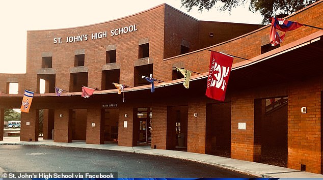 St John's High School in Summerville, South Carolina, has placed Nelson on leave