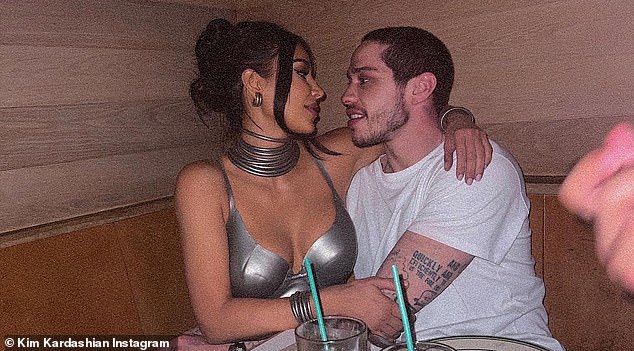 Comedian Pete Davidson has previously dated the likes of Kim Kardashian (pictured) and Ariana Grande
