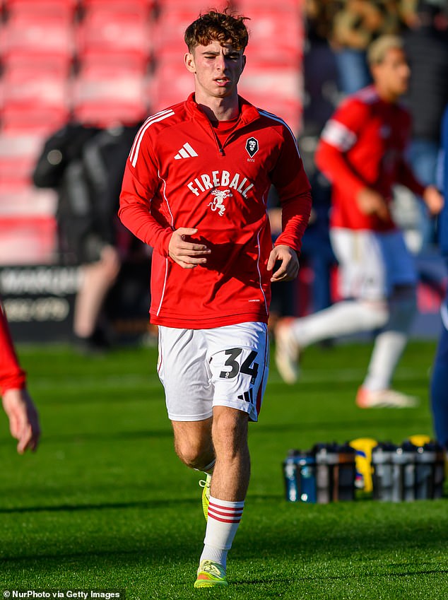 Nicky Butt's son Ruben scored twice on Tuesday night on his full debut for Salford City