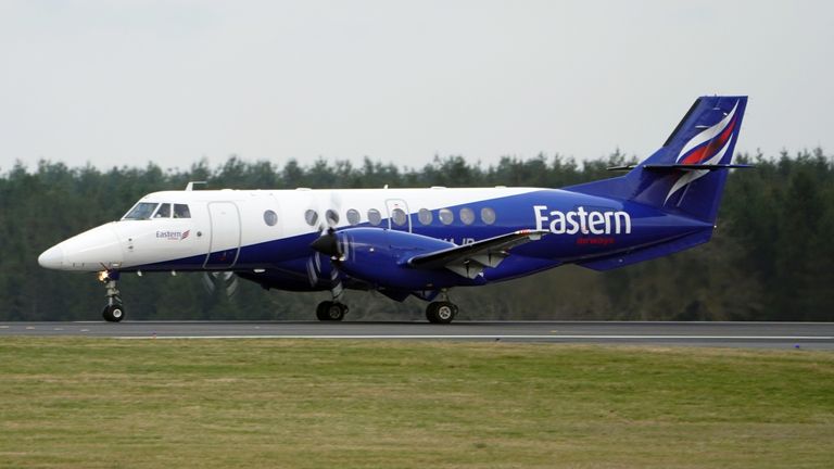 An Eastern Airways plane at Newcastle Airport in 2020. File pic: PA