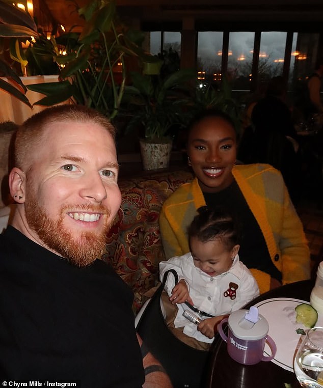 Neil and his fiancée, Love Island star Chyna Mills, revealed in December they were living on a boat due to difficulty in finding a permanent home (pictured with their daughter Havana)