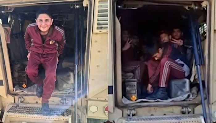 This collage shows security forces rescuing students from Cadet College Wana, South Waziristan district, Khyber Pakhtunkhwa, which came under terrorist attack. — Reporter