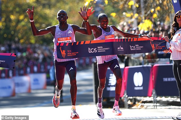 The New York City Marathon ended in a photo finish as Benson Kipruto won a thrilling race