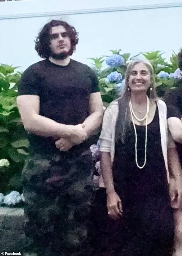 Tomas Jimenez, 19, also known as 'TK', began appearing in pro-ISIS online groups in October 2024, federal investigators say. He is pictured with his mother Meral Guzel