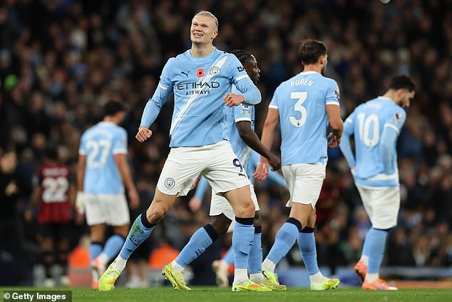 Erling Haaland spearheaded Manchester City to a 3-1 win over Bournemouth on Sunday