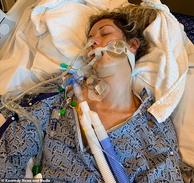 In August 2021 while out with friends, Donnell (pictured) suddenly fell unconscious, her eyes 'rolling into the back of her head'