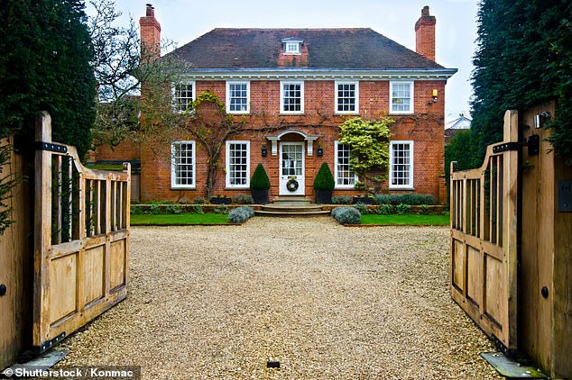 Big falls: In the prime country house market, values are down 8.1% on the year