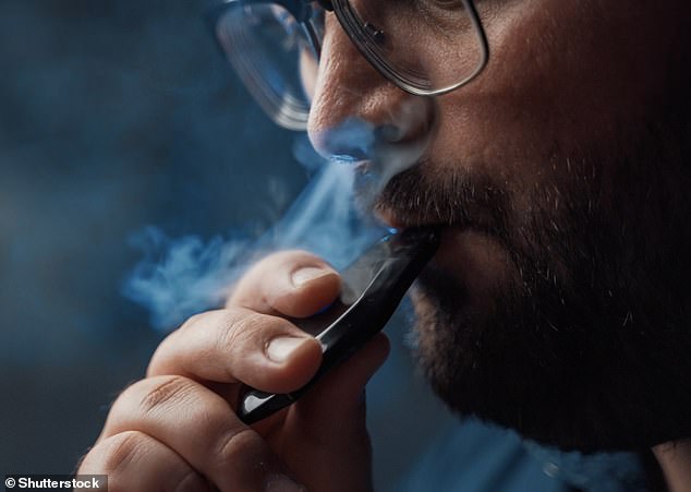 Experts at BioLabTests and online nicotine retailer Haypp have conducted a study revealing just how infested vapes can get if they’re not cleaned regularly (file photo)