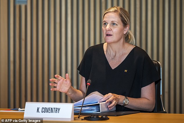 IOC President Kirsty Coventry is pushing for a ban for transgender women in a Olympic sport