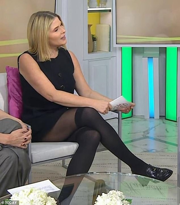 Jenna Bush Hager looked sleek in an all-black outfit last week, with viewers stunned by her decision to show off her toned legs in a risqué pair of pantyhose