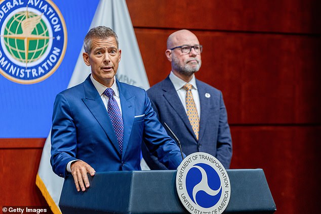 Transportation Secretary Sean Duffy (left) and FAA Administrator Bryan Bedford (right) made the announcement Wednesday, with Bedford admitting the airline industry could be headed for uncharted territory