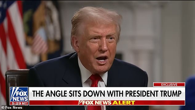 President Donald Trump said the polls were 'fake' that showed that Americans were anxious about the economy, during his sit-down with Fox News Channel's Laura Ingraham that aired Monday night