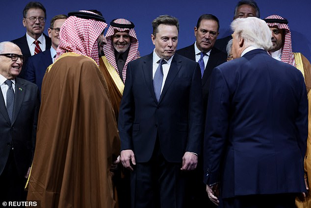 Both MBS and Trump appeared to chat with Musk on Wednesday