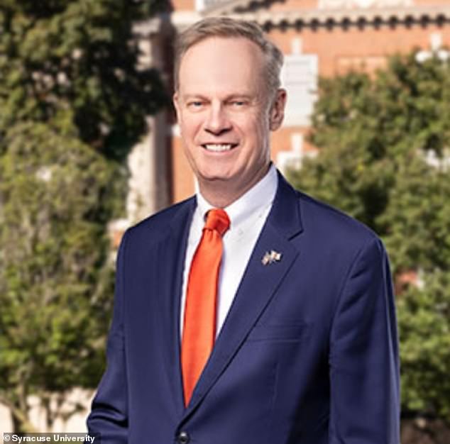 'When things happened - that I really believe were encouraged from Iran -it did not have the involvement of very many if any of our own students,' Syracuse University Chancellor, Kent Syverud, said on Tuesday