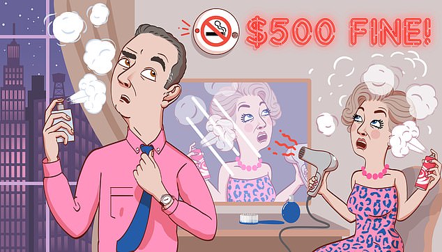 Burned: A New York hotel hit a couple with a $500 penalty for smoking, despite the fact they don't smoke