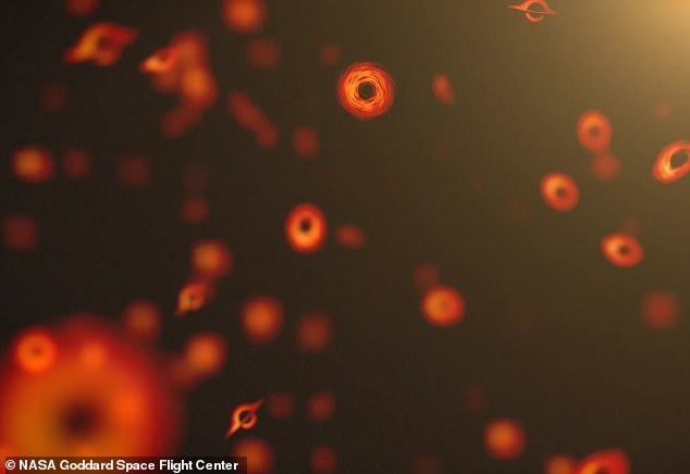 Scientists believe that the universe might be filled with tiny primordial black holes (artist's impression) left over from the very earliest moments of the Big Bang. If one of these hit you, it would be like being struck by a high-calibre bullet