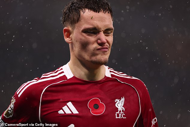 Florian Wirtz was anonymous as Liverpool fell to a humbling defeat against Manchester City at the weekend