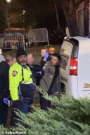 Javier Pavia was later seen arrested by police