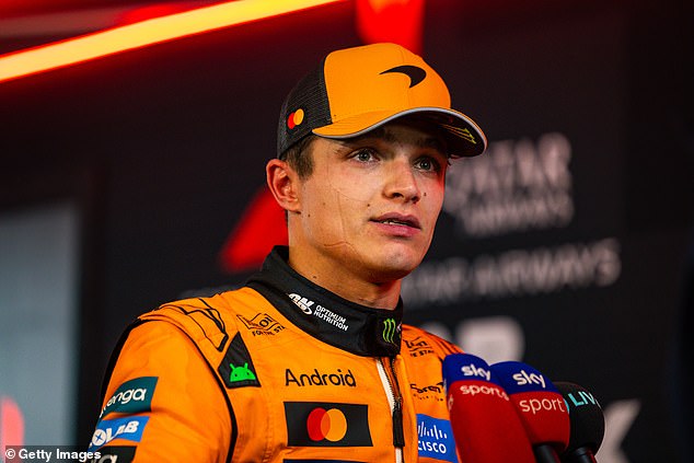 Piastri's teammate Lando Norris (pictured) is in the box seat to win his maiden championship in the UAE capital