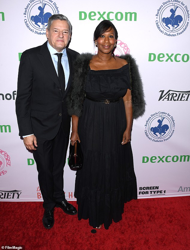 Diddy's publicist also took shots at Netflix Co-CEO Ted Sarandos and appeared to make a veiled swipe at his wife, Nicole Avant, by mentioning the rap mogul's respect for her late father, record executive Clarence Avant; Sarandos and Avant are pictured in 2024 in Beverly Hills