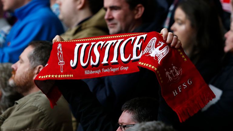 The Hillsborough 27th Anniversary Memorial Service at Anfield, Liverpool in 2016. Pic: PA