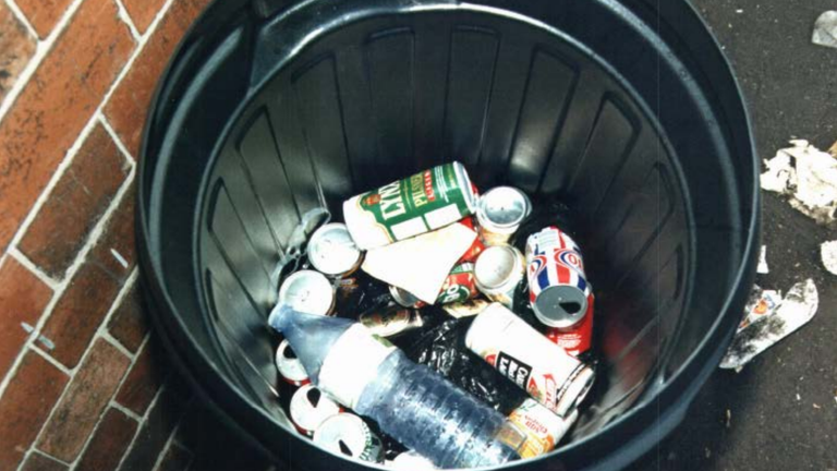 A police photo of litter outside Hillsborough Stadium. Pic: South Yorkshire Police