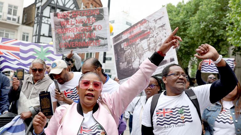 Members of the British Chagossian community challenged the deal in the High Court, but lost the case.
Pic: Reuters
